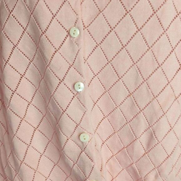 Ralph Lauren Sport Women's Knit Half Sleeve Button Front Cardigan Pink Est Small - Picture 2 of 6